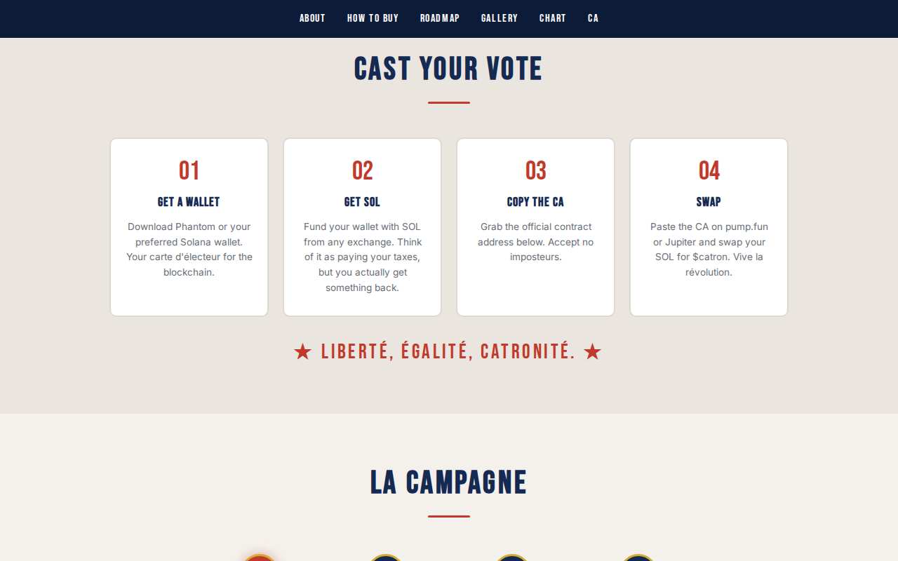 Screenshot: JOIN THE CAMPAIGN only scrolls to the guide