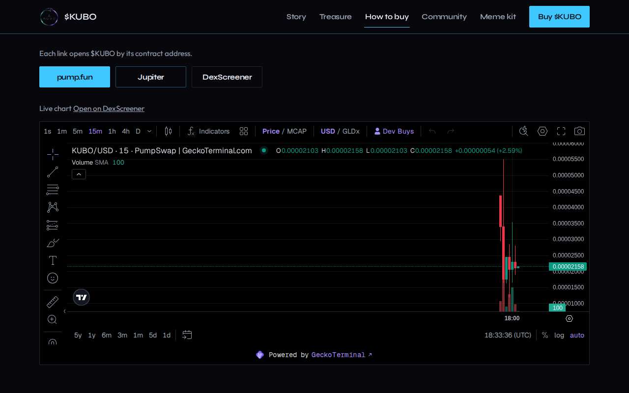Screenshot: Buy button opens the pump.fun coin page