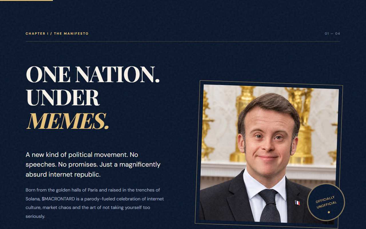 Screenshot: Manifesto anchor scrolls to manifesto content